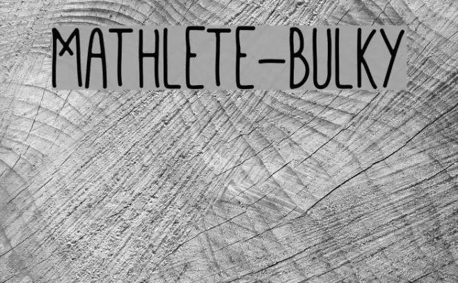 Mathlete-Bulky Font examples