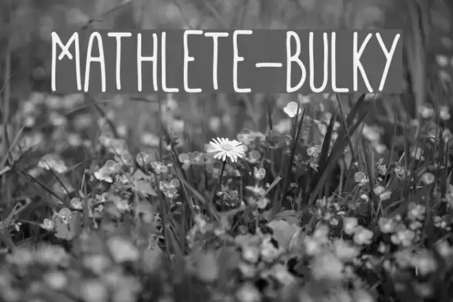 Mathlete-Bulky Font examples