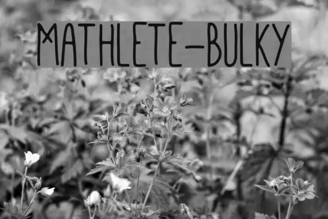 Mathlete-Bulky Font examples