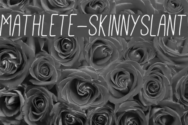 Mathlete-SkinnySlant Schriftart examples