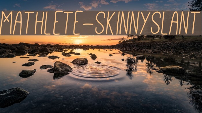 Mathlete-SkinnySlant Font examples