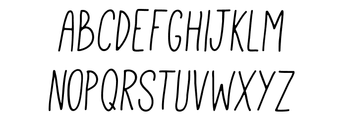 Mathlete-SkinnySlant Font LOWERCASE