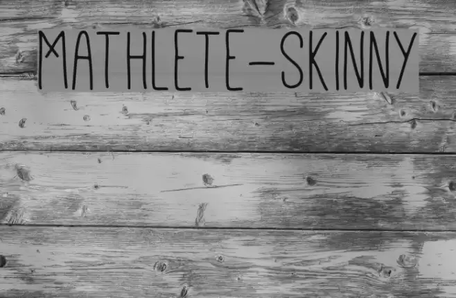 Mathlete-Skinny Font examples