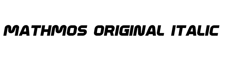 Mathmos Original Italic Font
