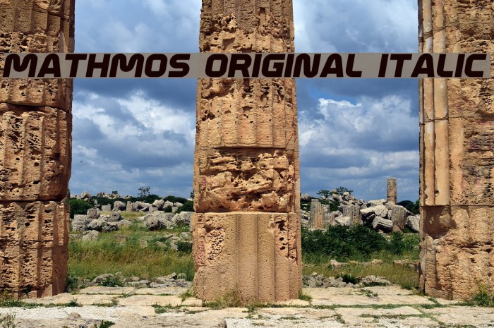 Mathmos Original Italic Font examples