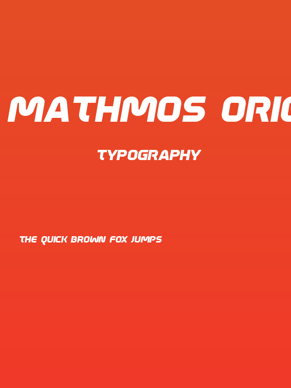 Mathmos Original Italic Poster