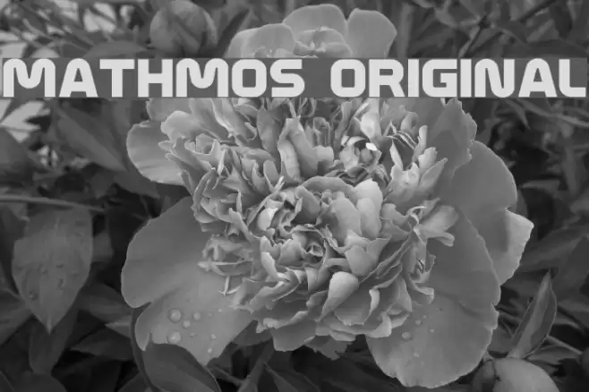 Mathmos Original フォント examples
