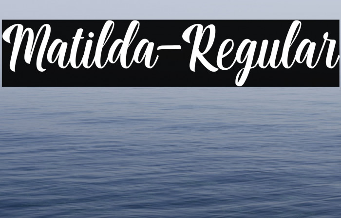 Matilda-Regular Font examples