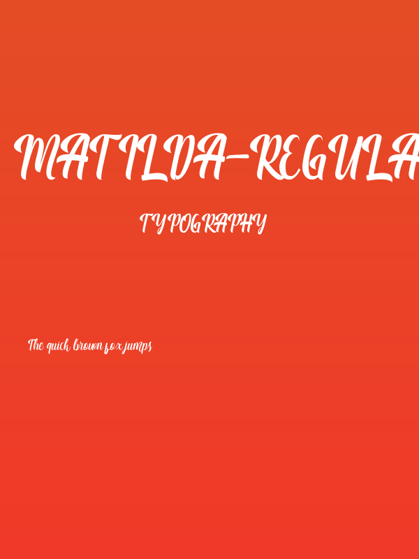 Matilda-Regular Poster