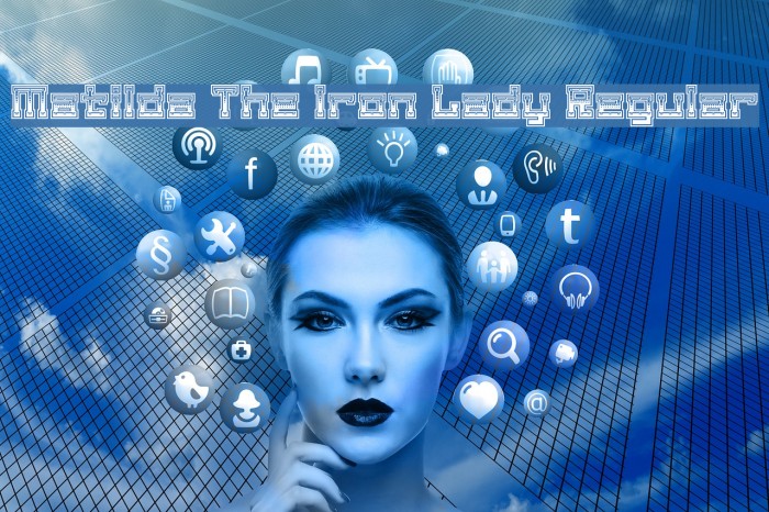 Matilda The Iron Lady Regular Font examples