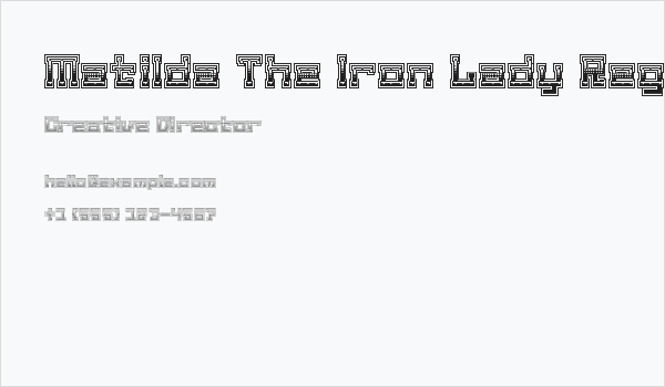 Matilda The Iron Lady Regular Business Card