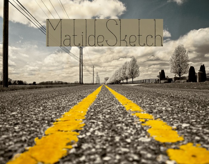 MatildeSketch Font examples
