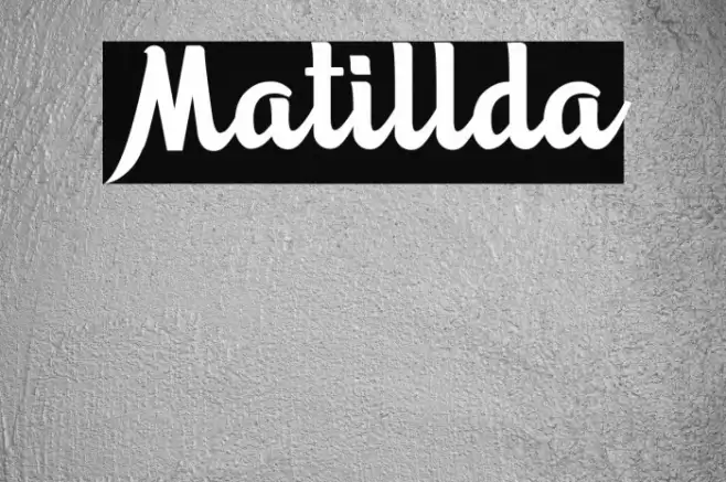Matillda Font examples