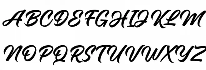 Matisan Script Alt PERSONAL Regular फ़ॉन्ट अपरकेस