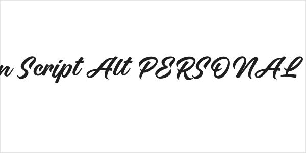 Matisan Script Alt PERSONAL Regular Logo