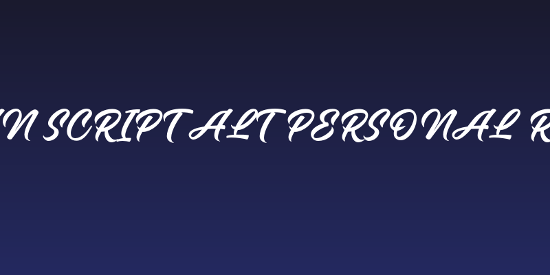 Matisan Script Alt PERSONAL Regular Social Header