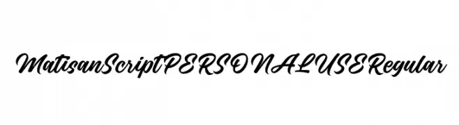 Matisan Script PERSONAL USE Regular  免费字体下载