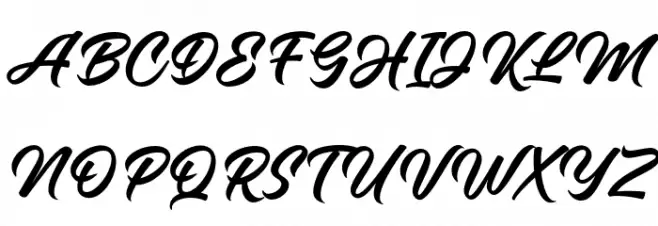 Matisan Script PERSONAL USE Regular 字体 大写