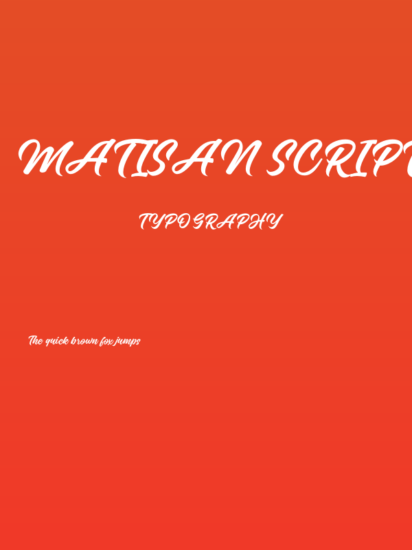 Matisan Script PERSONAL USE Regular Poster
