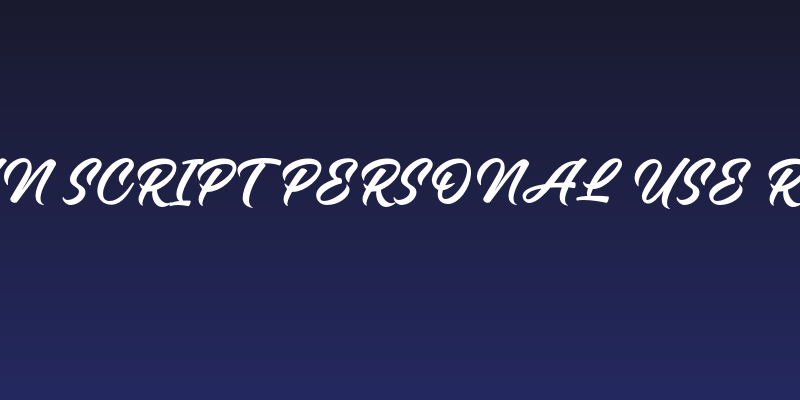 Matisan Script PERSONAL USE Regular Social Header