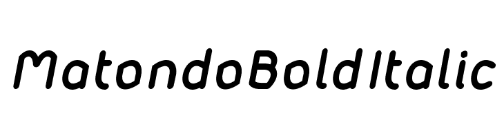 Matondo BoldItalic  フリーフォントのダウンロード