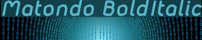 Matondo BoldItalic Font examples