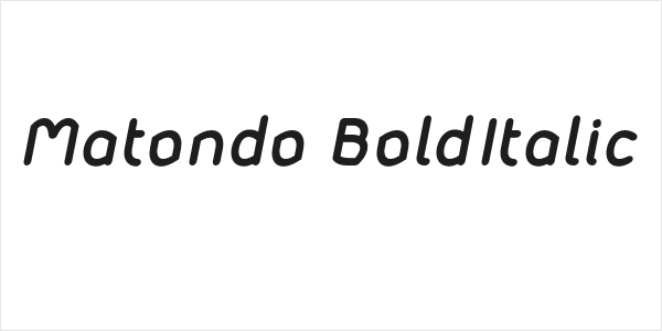 Matondo BoldItalic Logo