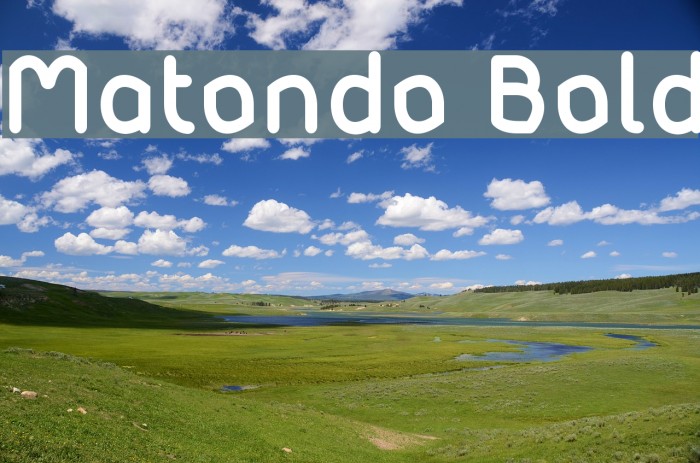 Matondo Bold Font examples