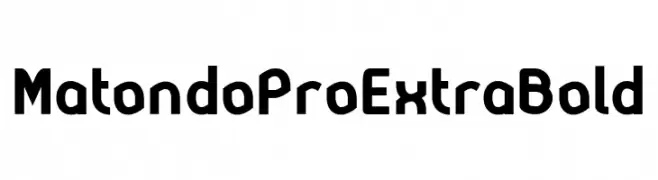 MatondoProExtraBold  Frei Schriftart Herunterladen
