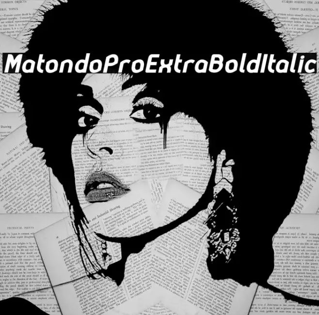 MatondoProExtraBoldItalic Example 2