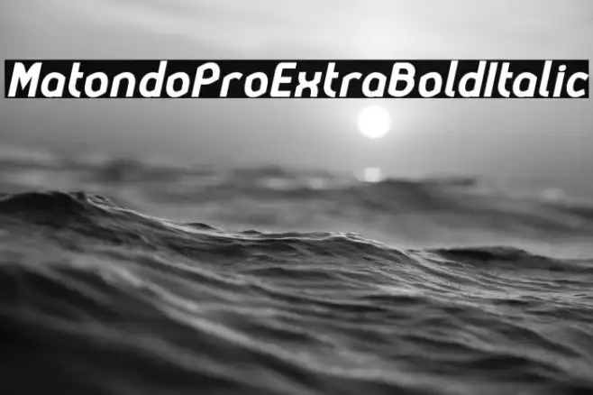 MatondoProExtraBoldItalic Example 3