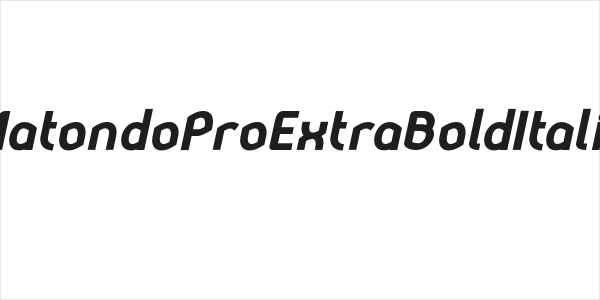 MatondoProExtraBoldItalic Logo