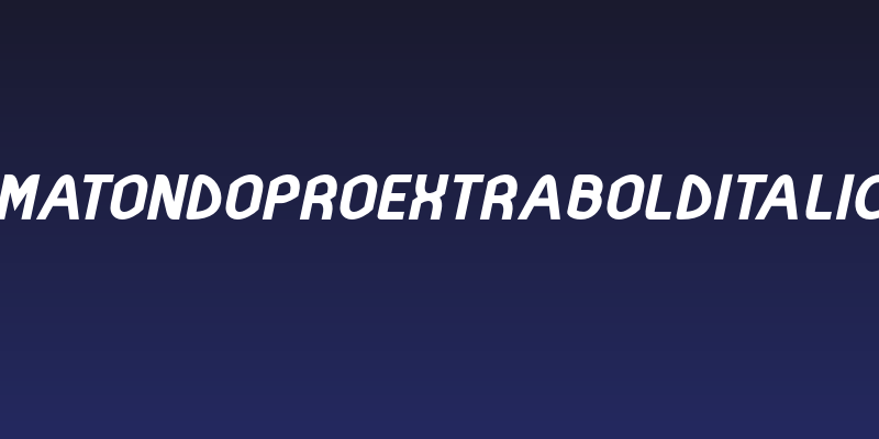 MatondoProExtraBoldItalic Social Header