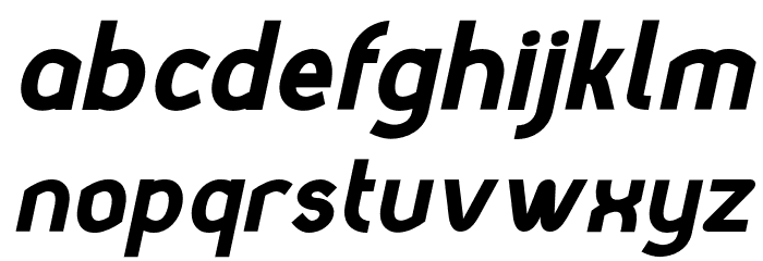 MatondoProExtraBoldItalic Font LOWERCASE