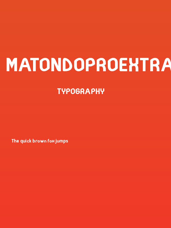 MatondoProExtraBold Poster