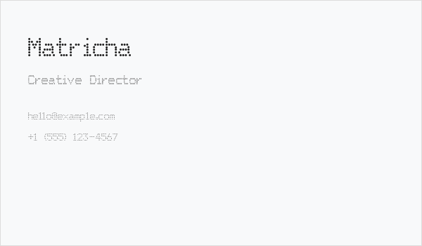 Matricha Business Card
