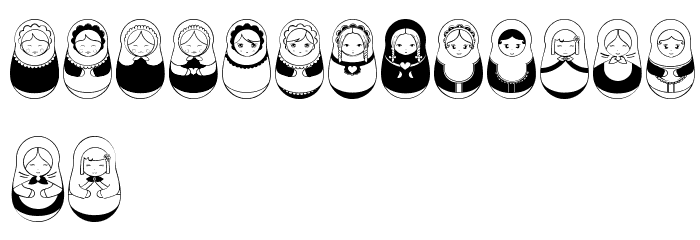 Matriochkas Font LOWERCASE