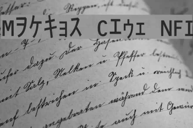 Matrix Code NFI Schriftart examples
