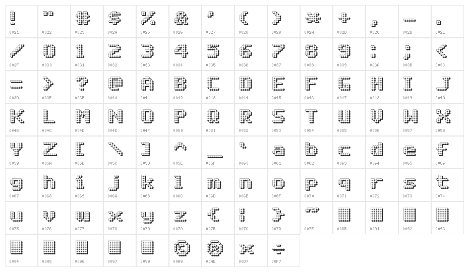 Matrix Complex 3D NC Character Map