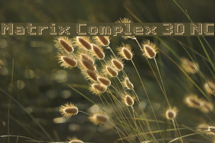 Matrix Complex 3D NC Font examples