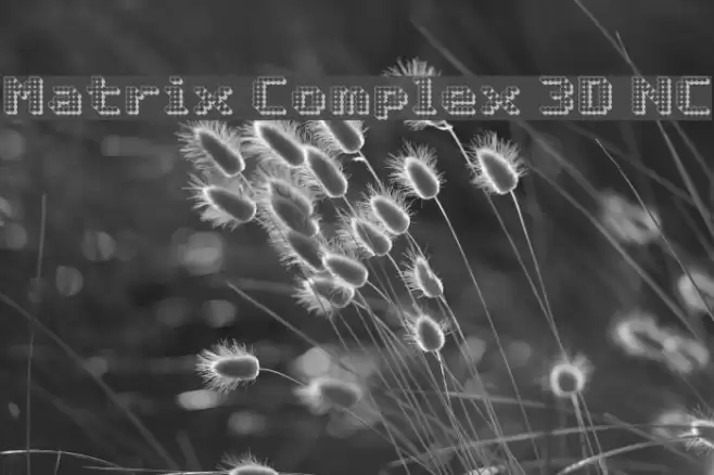 Matrix Complex 3D NC Font examples