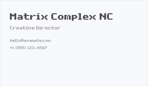 Matrix Complex NC Business Card
