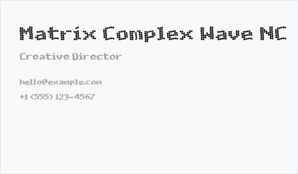 Matrix Complex Wave NC Business Card