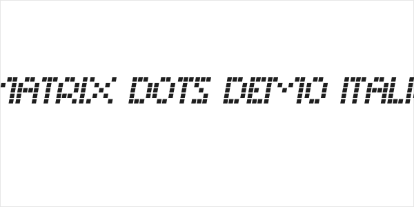Matrix Dots Demo Italic Logo
