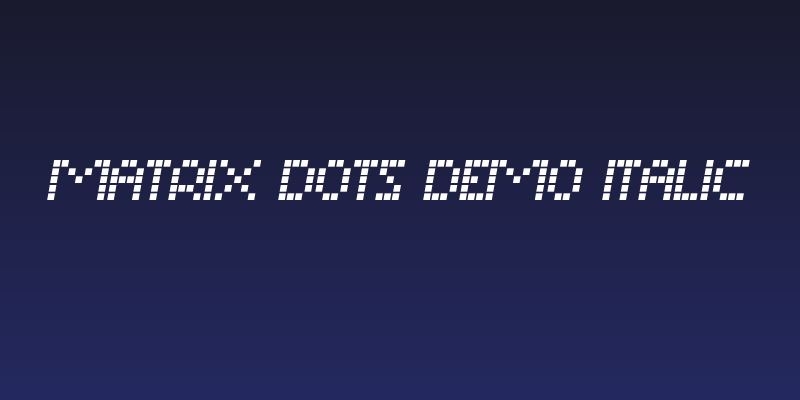 Matrix Dots Demo Italic Social Header