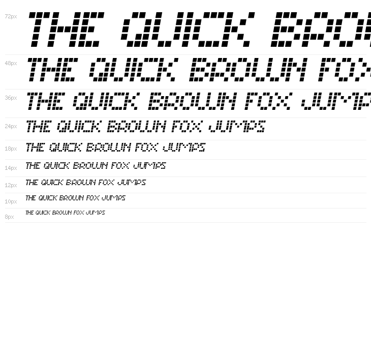 Matrix Dots Demo Italic Waterfall