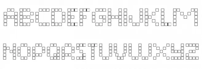 Matrix Dots Demo Outline Caratteri MINUSCOLO