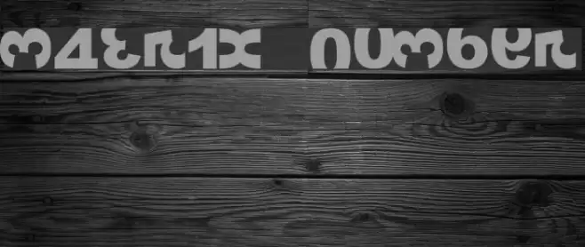 Matrix Number Font examples
