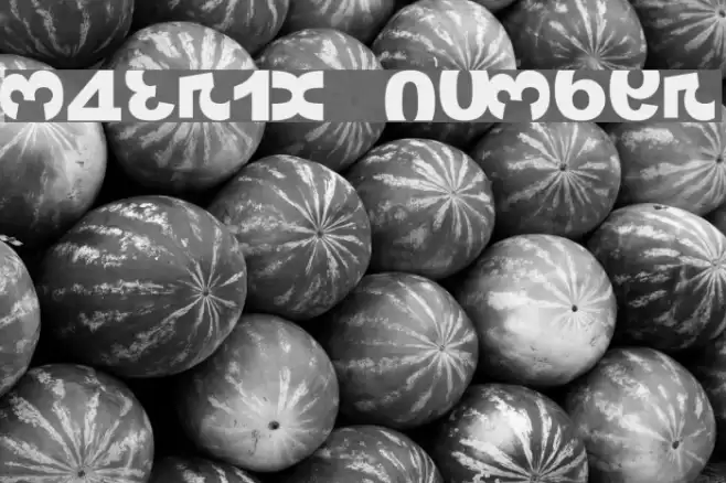 Matrix Number Font examples
