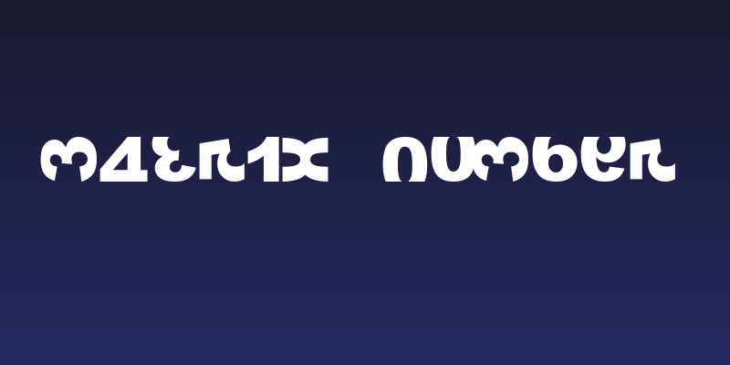 Matrix Number Social Header